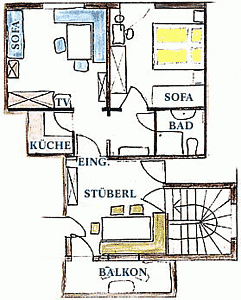 Ferienwohnung Grundrissplan 1