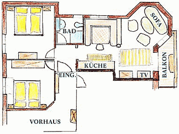 Ferienwohnung Grundrissplan 1