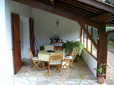 Ferienhaus in Labenne Océan - Gedeckte Terrasse
