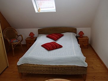 Ferienhaus in Friedrichstadt - Schlafzimmer OG 140 x 200 Bett