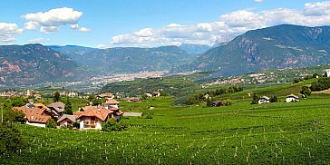 Ferienwohnung in Eppan - Panoramablick auf Eppan und die Stadt Bozen