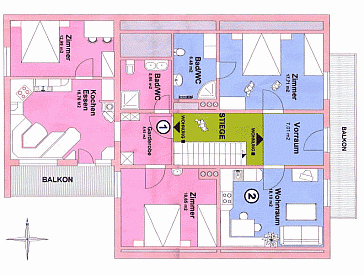 Ferienwohnung Grundrissplan 1