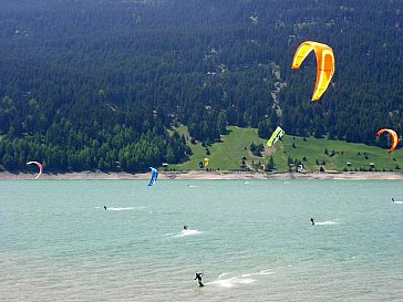 Ferienwohnung in Reschen - Kiten auf dem Reschensee