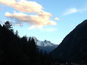 Ferienwohnung in Randa - Ausblick Richtung Zermatt