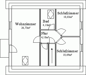 Ferienwohnung Grundrissplan 1