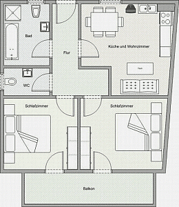 Ferienwohnung Grundrissplan 1