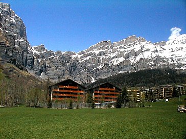 Ferienwohnung in Leukerbad - Berglandschaft Leukerbad mit Chalets Golf A + B