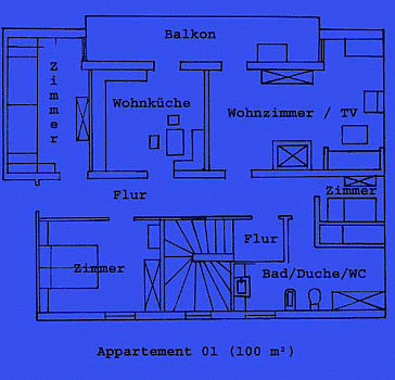 Ferienwohnung Grundrissplan 1