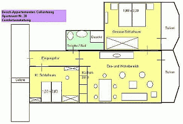 Ferienwohnung Grundrissplan 1