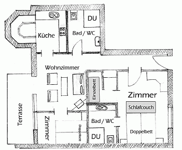 Ferienwohnung Grundrissplan 1