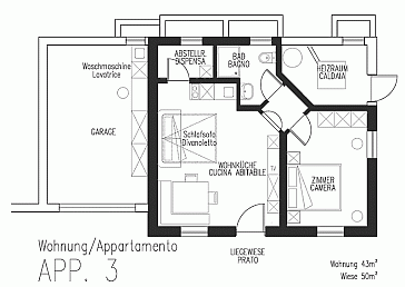 Ferienwohnung Grundrissplan 3