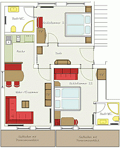 Ferienwohnung Grundrissplan 1