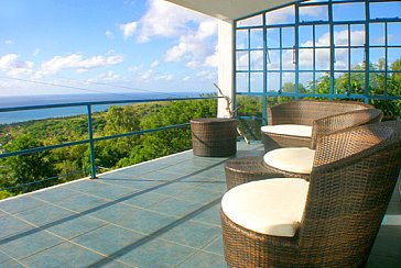 Ferienhaus in Port Mathurin - Terrasse