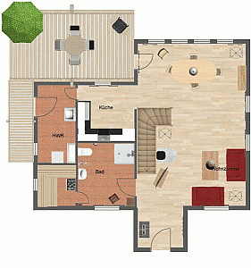 Ferienhaus Grundrissplan 1