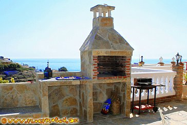 Ferienhaus in Almuñécar - Grillplatz mit herrlichem Meerblick