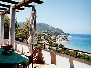 Ferienwohnung in Castellabate-Santa Maria - Casa Costa Cilento Blick von der Terrasse