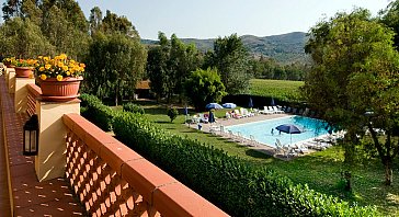 Ferienwohnung in Ceraso - Agriturismo La Petrosa Blick vom Restaurant