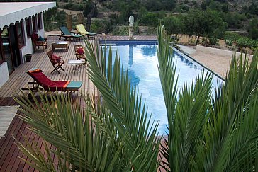 Ferienhaus in San José-Porroig - Gemeinschaftspool mit Wasserfall