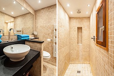 Ferienwohnung in Nizza - Bad mit WC und Regenschauerdusche