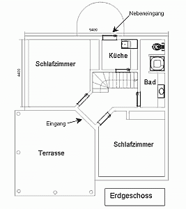 Ferienhaus Grundrissplan 2