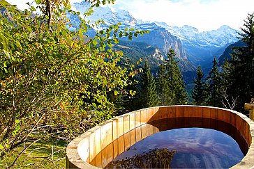 Ferienhaus in Wengen - Weiter Blick bis ins Tal