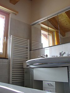 Ferienwohnung in Klosters - Blick aus der Badewanne