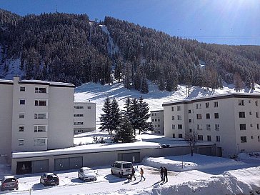 Ferienwohnung in Davos - Blick Richtung Jakobshorn