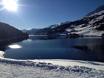 Ferienwohnung in Davos - Der Davosersee im Winter