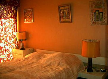 Ferienwohnung in Antibes Juan les Pins - Schlafzimmer mit Blick zum Meer