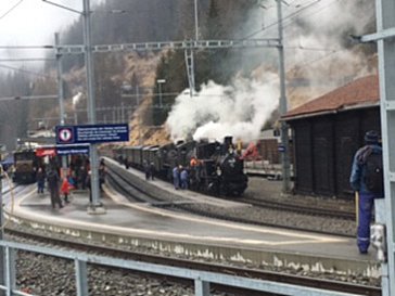 Ferienhaus in Bergün - Nostalgie Fahrten mit der RhB