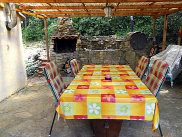 Ferienwohnung in Villemagne l'Argentière - Aussensitzplatz OG