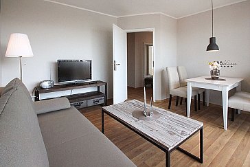 Ferienwohnung in Göhren - FeWo A deluxe Wohnzimmer