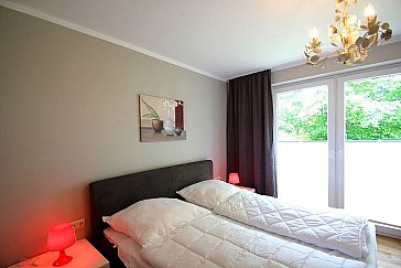 Ferienwohnung in Göhren - Schlafzimmer einer Ferienwohnung