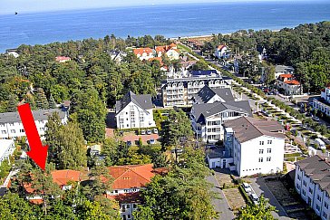 Ferienwohnung in Ostseebad Baabe - Villa Störtebeker aus der Luft