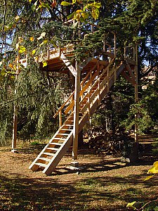 Ferienhaus in Saint Didier sous Aubenas - Die Baumterrasse