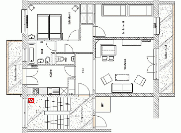 Ferienwohnung Grundrissplan 1