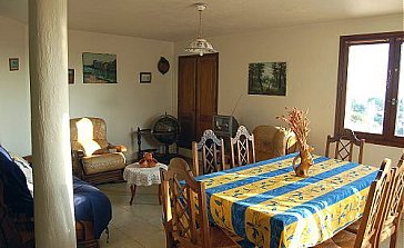 Ferienwohnung in Antibes Juan les Pins - Grosser Wohnraum mit Blick zum Meer