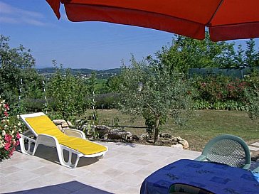 Ferienwohnung in St. Julien de Peyrolas - Terrasse
