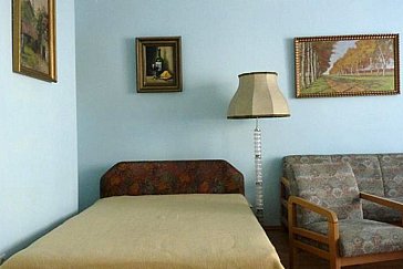Ferienwohnung in Wien - Wohnzimmer mit bequemen Bett