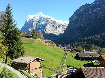 Ferienwohnung in Grindelwald - Chalet Bossrain Aussicht Wetterhorn