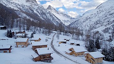 Ferienwohnung in Zinal - Aussicht im Winter