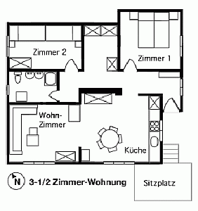 Ferienwohnung Grundrissplan 1