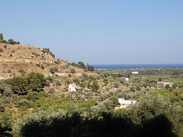 Ferienwohnung in Noto - Blick von Noto auf das Haus