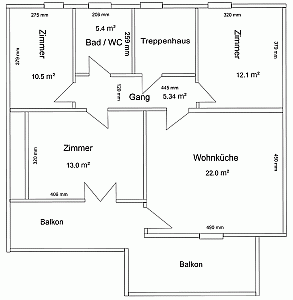 Ferienwohnung Grundrissplan 1