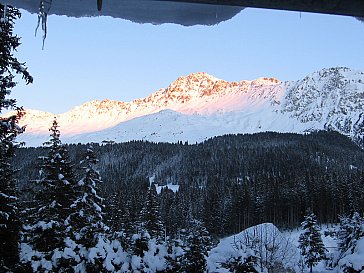 Ferienhaus in Lenzerheide - Aussicht vom Hauptschlafzimmer