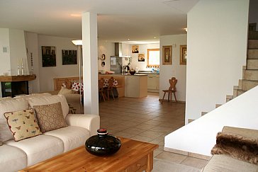 Ferienwohnung in Klosters - Wohnzimmer