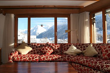 Ferienwohnung in Klosters - Wohnzimmer