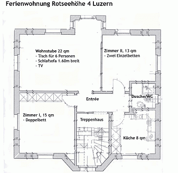 Ferienwohnung Grundrissplan 1