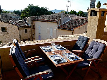 Ferienhaus in Puéchabon - Terrasse