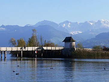 Ferienwohnung in Rapperswil - Holzbrücke Rapperswil–Hurden